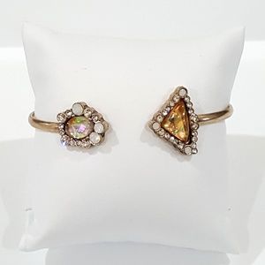 Gold Tone & Crystal Cuff Bracelet